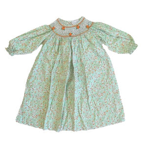 Fantaisie Girls Green Floral Dress size: 3T